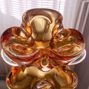 Vintage MCM Hand Blown Signed Chalet Glass